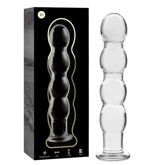 NEBULA SERIES BY IBIZA Modèle 10 Gode Verre Borosilicate Clair 16.5 Cm -O- 3.5 Cm - Aura Intime