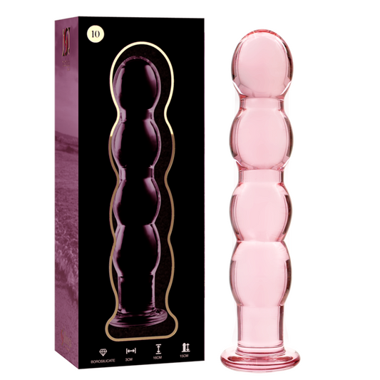 NEBULA SERIES BY IBIZA Modèle 10 Gode Verre Borosilicate Rose 16.5 Cm -O- 3.5 Cm - Aura Intime