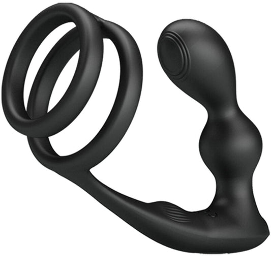PRETTY LOVE MALE ANNEAU PÉNIS MARSHALL PLUG ANAL VIBRANT TÉLÉCOMMANDE - Aura Intime
