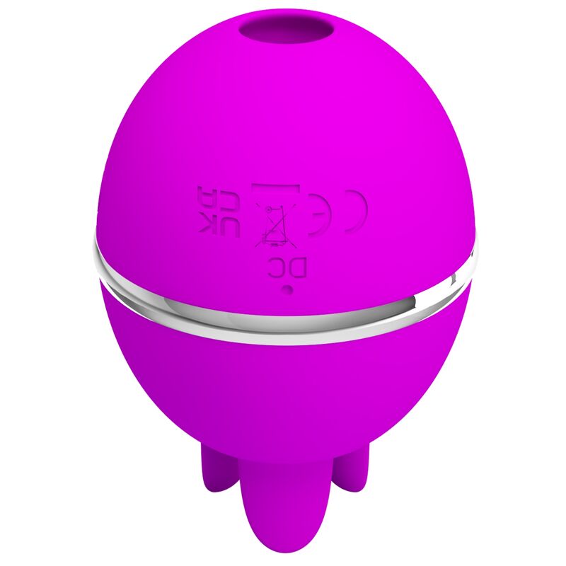 PRETTY LOVE FLIRTATION VIBRATEUR ROND SILICONE GEMINI BALL VIOLET — vue détaillée
