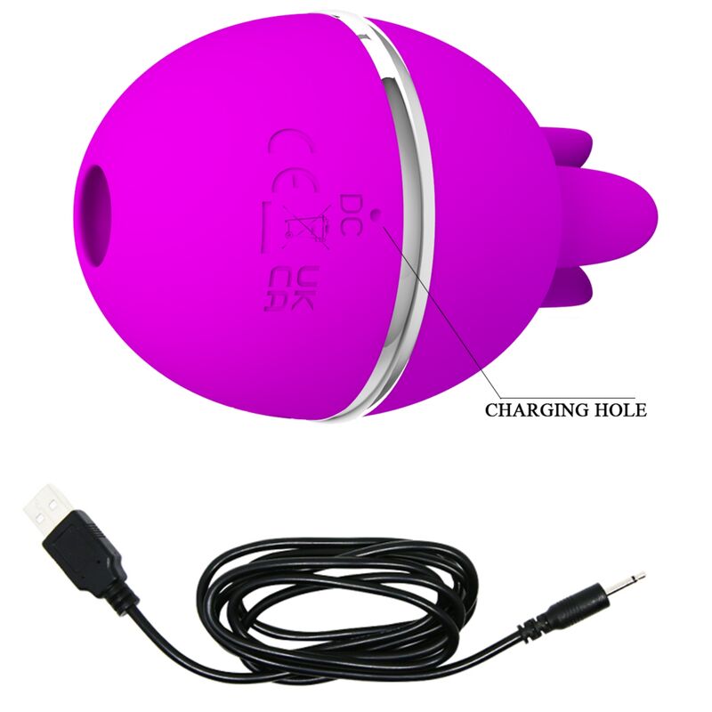 PRETTY LOVE FLIRTATION VIBRATEUR ROND SILICONE GEMINI BALL VIOLET — vue alternative