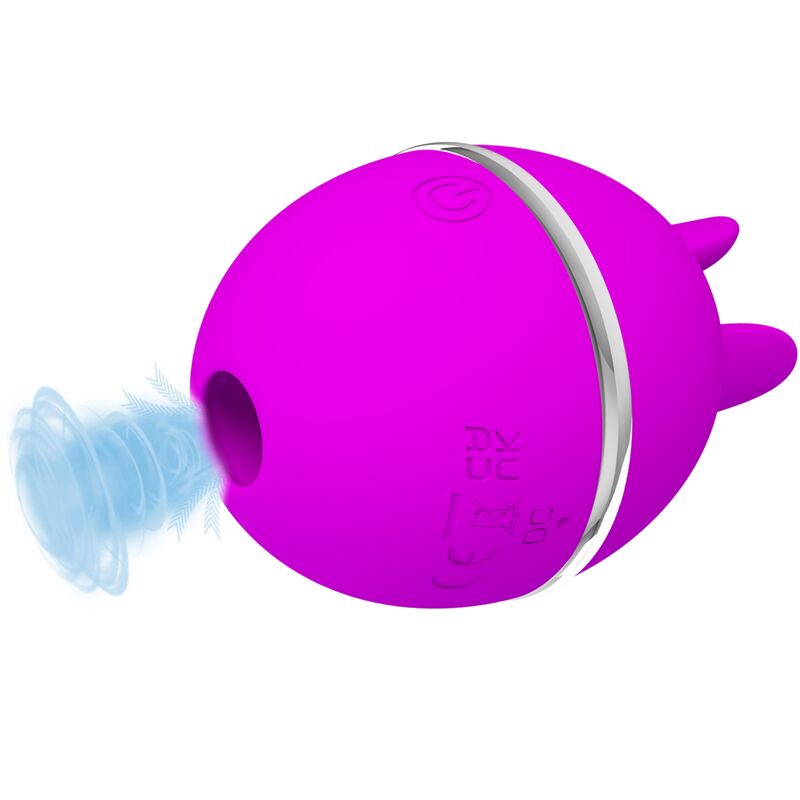 PRETTY LOVE FLIRTATION VIBRATEUR ROND SILICONE GEMINI BALL VIOLET - Aura Intime
