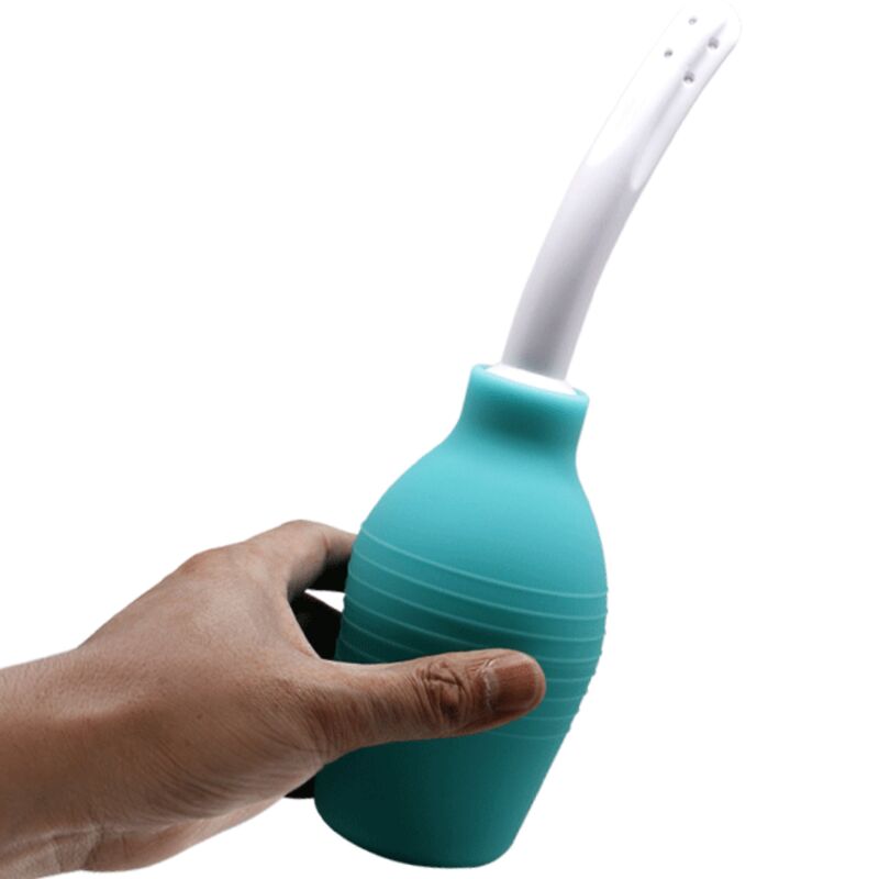 MR PLAY Douche Caoutchouc Bleu Poire Anal — accessoires inclus