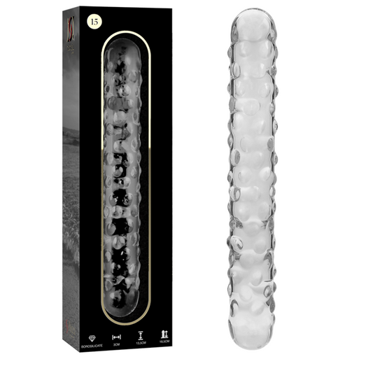 NEBULA SERIES BY IBIZA Modèle 15 Gode Verre Borosilicate Clair 18.5 Cm -O- 3 Cm - Aura Intime