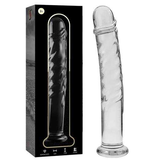 NEBULA SERIES BY IBIZA Modèle 16 Gode Verre Borosilicate Clair 18.5 Cm -O- 3 Cm - Aura Intime