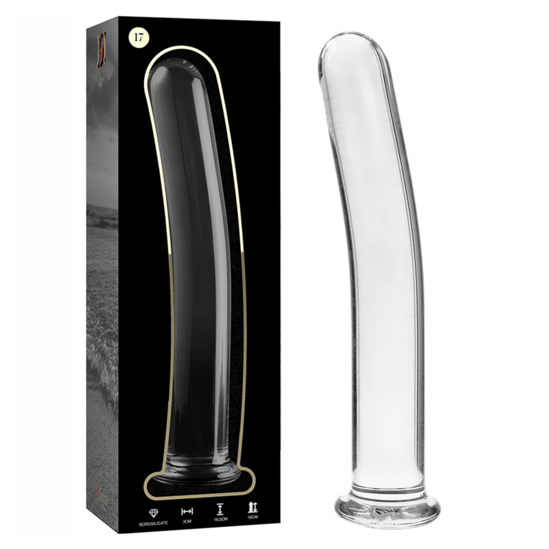 NEBULA SERIES BY IBIZA Modèle 17 Gode Verre Borosilicate Clair 18.5 Cm -O- 3 Cm - Aura Intime
