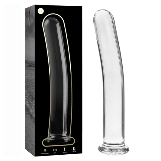 NEBULA SERIES BY IBIZA Modèle 17 Gode Verre Borosilicate Clair 18.5 Cm -O- 3 Cm - Aura Intime