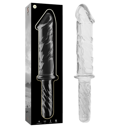 NEBULA SERIES BY IBIZA Modèle 24 Gode Verre Borosilicate Clair 28.5 Cm -O- 5 Cm - Aura Intime