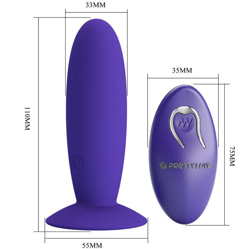 PRETTY LOVE YOUTH VIBRATEUR ANAL YOUTH PLUG TÉLÉCOMMANDE VIOLET — vue arrière