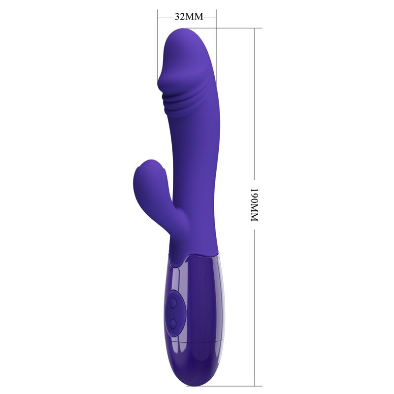 PRETTY LOVE LED Vibrateur Snappy Youth & Stimulateur Point G Violet — vue arrière