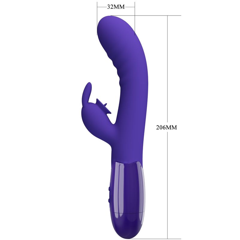 PRETTY LOVE YOUTH Vibrateur Cerberus Youth Lapin Violet — accessoires inclus