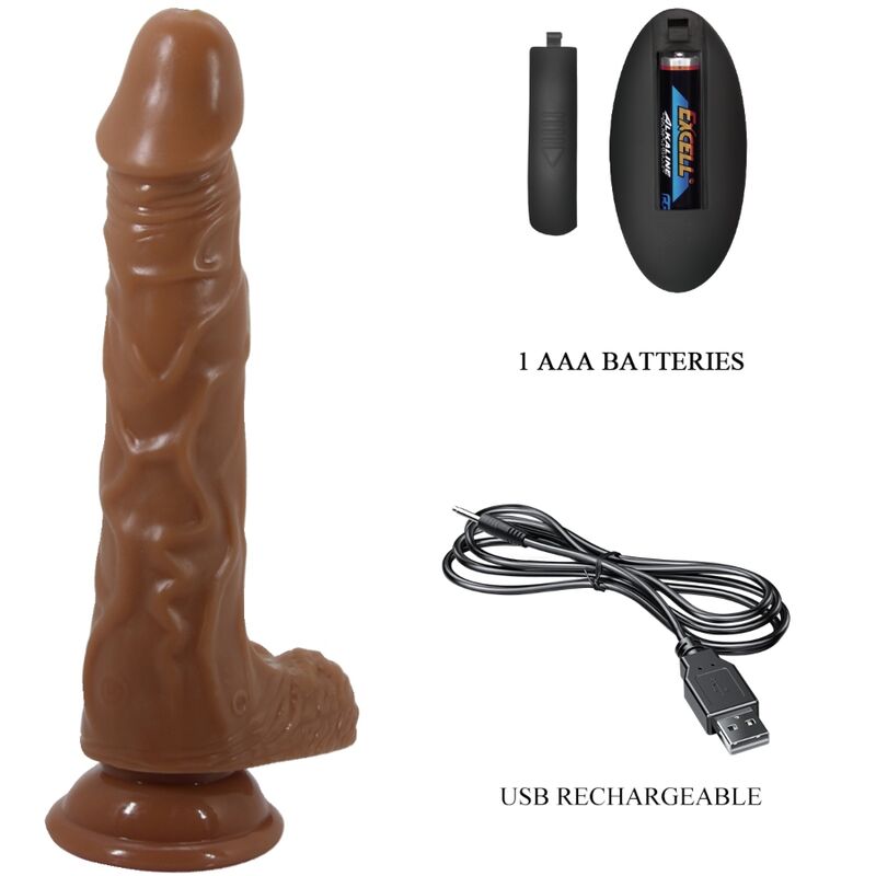 BAILE - Bodach Vibrateur Réaliste Avec Ventouse Télécommande