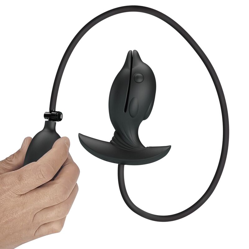 PRETTY LOVE BOTTOM Plug Anal Delfin Gonflable & Rechargeable — accessoires inclus