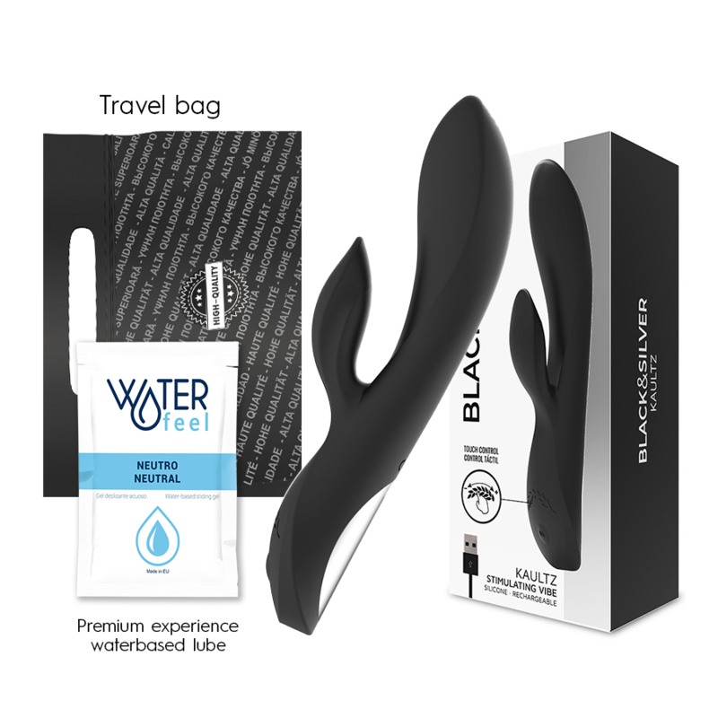 BLACK&SILVER Vibrateur Kaultz Touch Control - Aura Intime