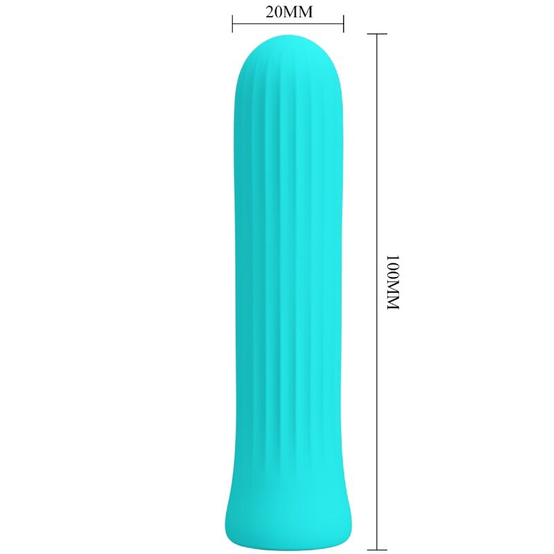 PRETTY LOVE C-TYPE BLANCHE VIBRATEUR STIMULATEUR BLEU — vue arrière