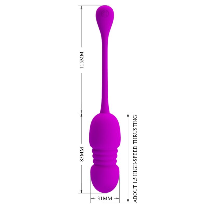 PRETTY LOVE C-TYPE Oeuf Vibrant Rechargeable Callie Violet — accessoires inclus