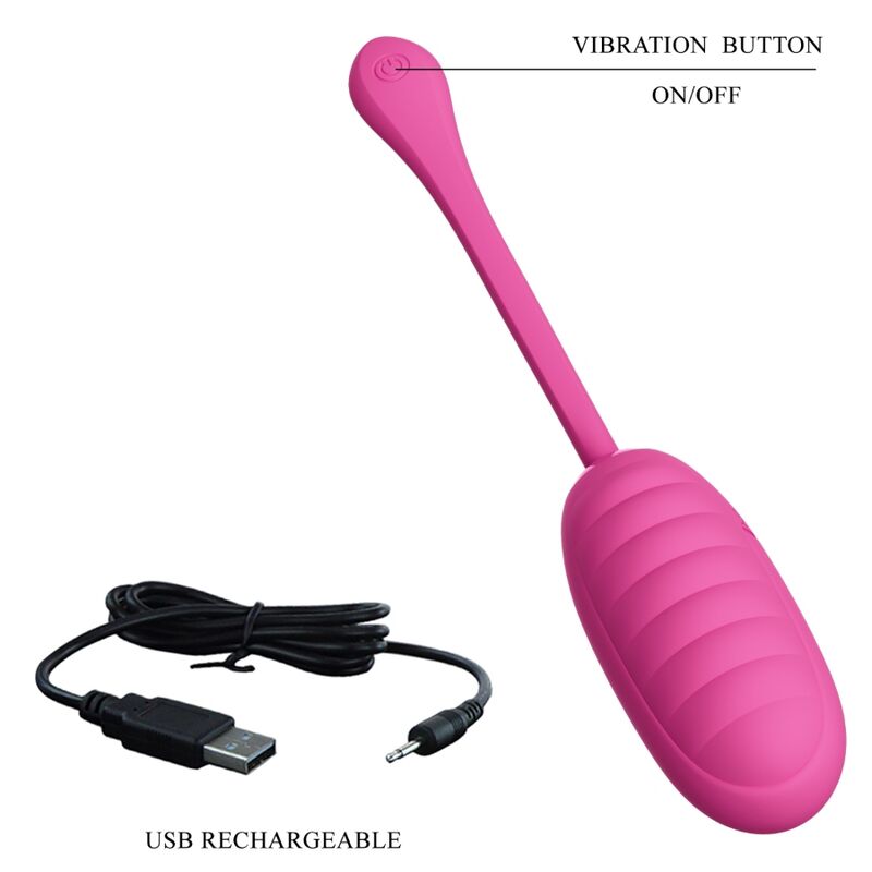 PRETTY LOVE SMART Oeuf Vibrant Rechargeable Catalina Rose — accessoires inclus