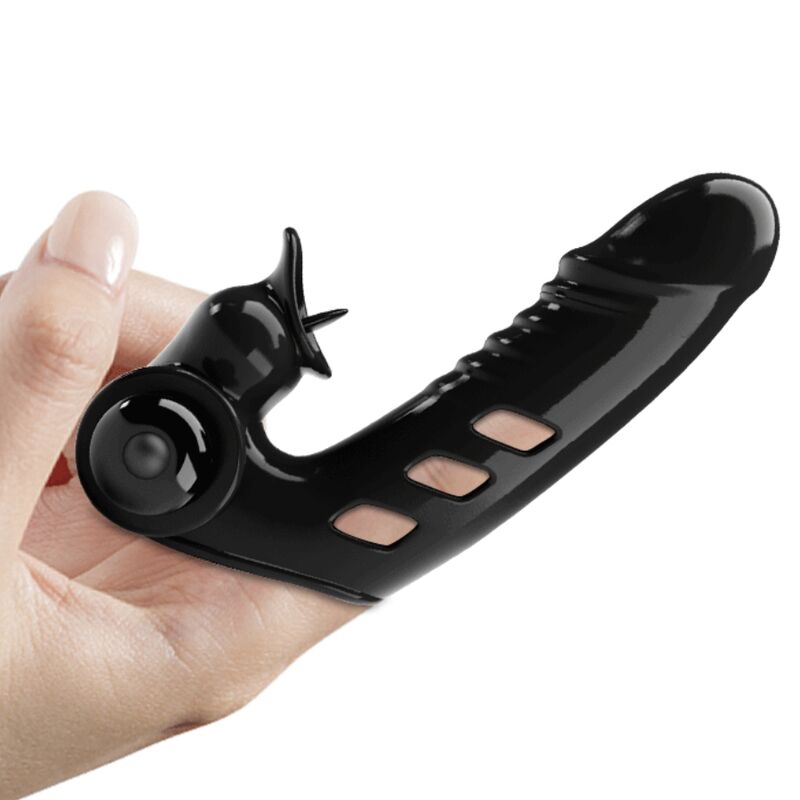 PRETTY LOVE MALE COUVERCLE DOIGT VIBRATEUR CORBIN NOIR — vue arrière