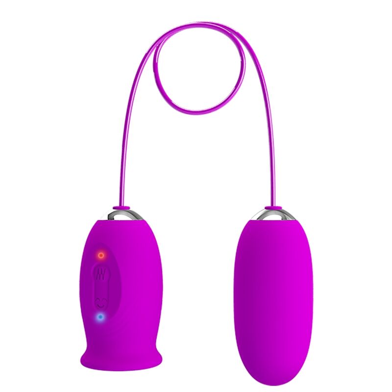 PRETTY LOVE FLIRTATION Vibrateur Rechargeable Daisy Dual Egg Violet — vue détaillée