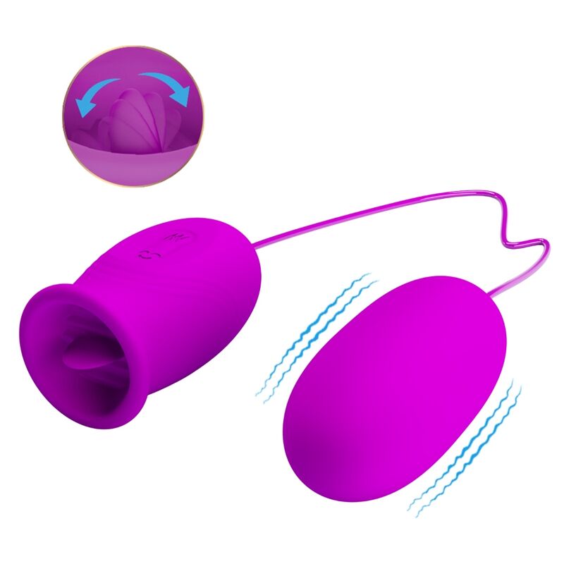 PRETTY LOVE FLIRTATION Vibrateur Rechargeable Daisy Dual Egg Violet — vue alternative