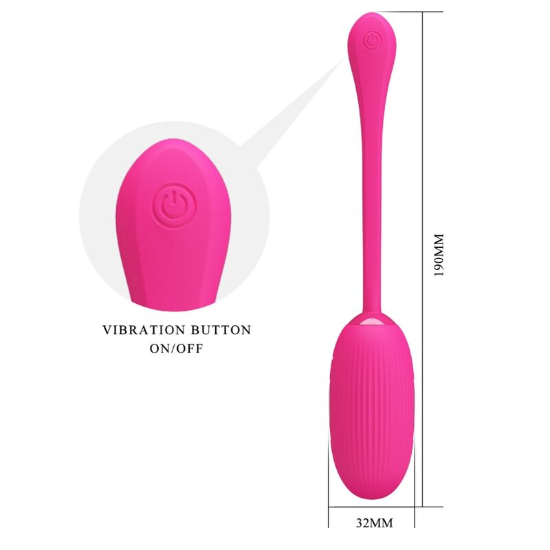 PRETTY LOVE SMART Oeuf Vibrant Rechargeable Doreen Magenta Télécommande — vue arrière