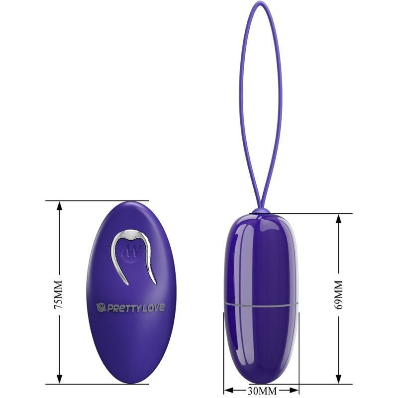PRETTY LOVE YOUTH Selkie Youth Mini Oeuf Vibrant Télécommande Violet — accessoires inclus