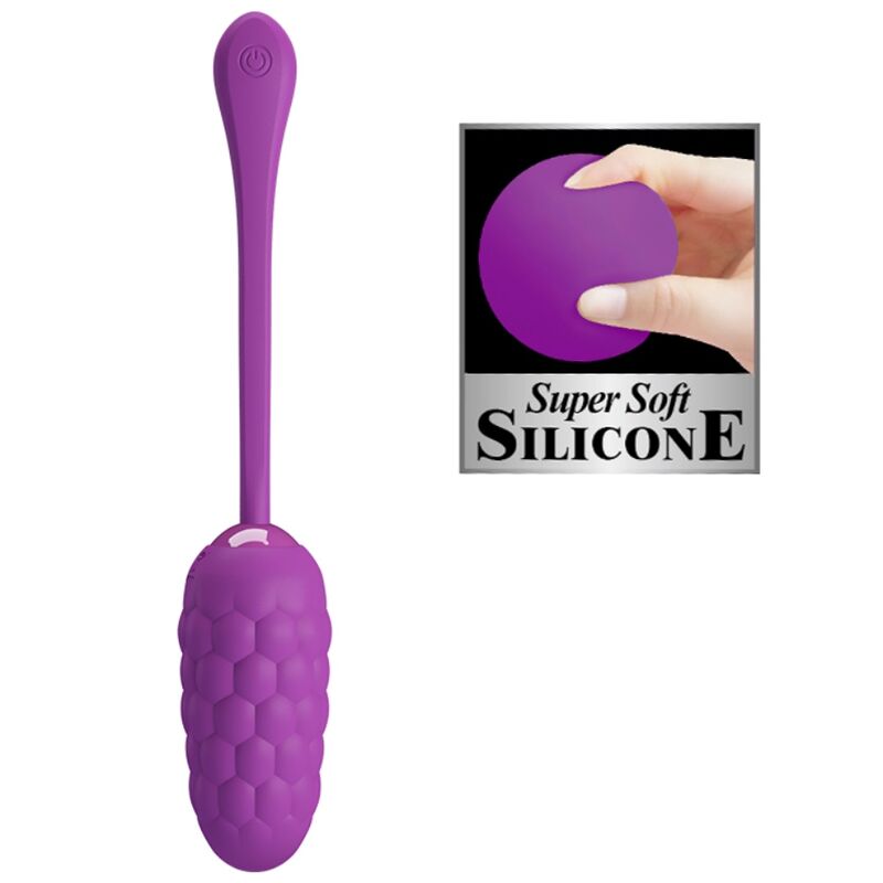 PRETTY LOVE SMART Oeuf Vibrant Texture Marine Rechargeable Violet — accessoires inclus