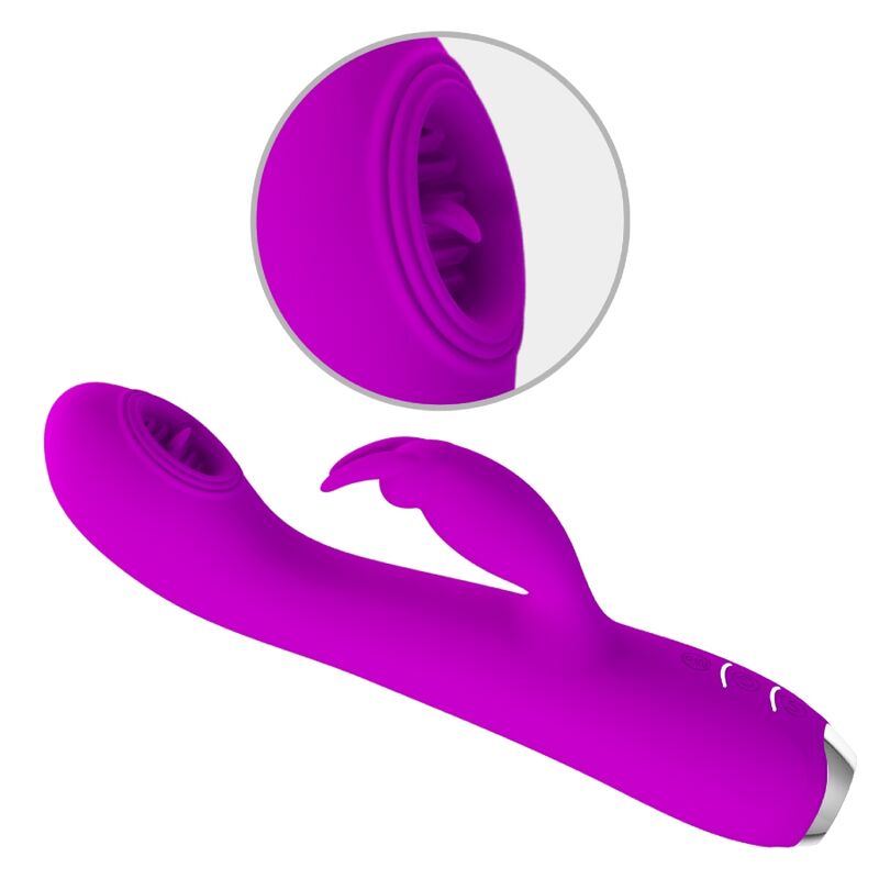 PRETTY LOVE C-TYPE VIBRATEUR RECHARGEABLE RACHEL VENTOUSE VIOLETTE — vue arrière
