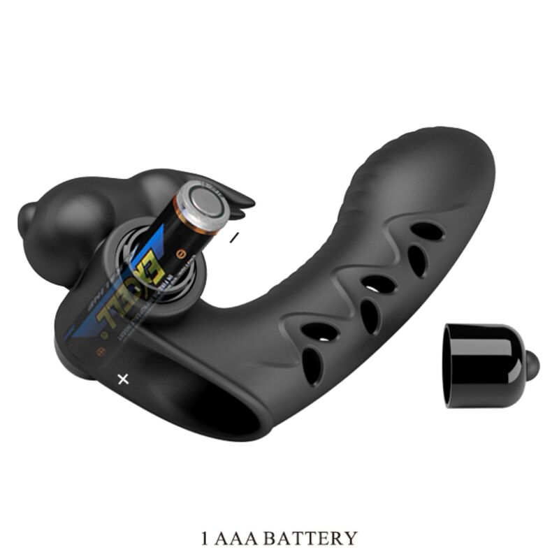 PRETTY LOVE MALE COUVERCLE DOIGT VIBRATEUR LAPIN NOIR VANCE — vue arrière