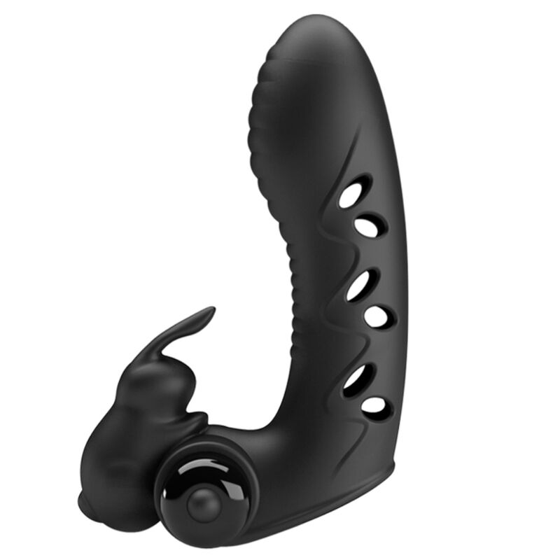 PRETTY LOVE MALE COUVERCLE DOIGT VIBRATEUR LAPIN NOIR VANCE - Aura Intime