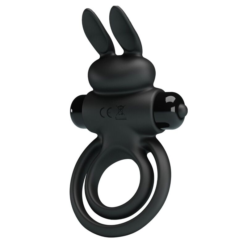 PRETTY LOVE PARTY UP ANNEAU LAPIN VIBRATOR III PÉNIS NOIR — vue détaillée