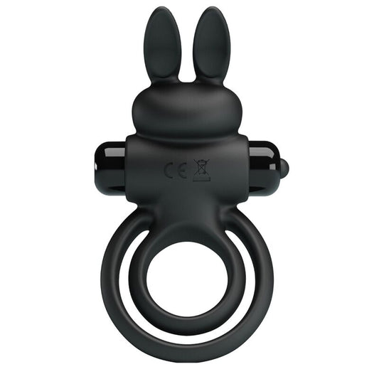 PRETTY LOVE PARTY UP ANNEAU LAPIN VIBRATOR III PÉNIS NOIR - Aura Intime
