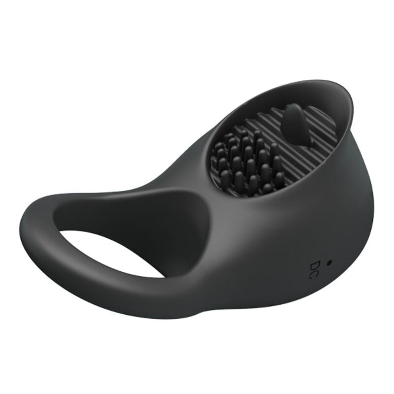 PRETTY LOVE - Vibrating Penis Ring with Black Tongue