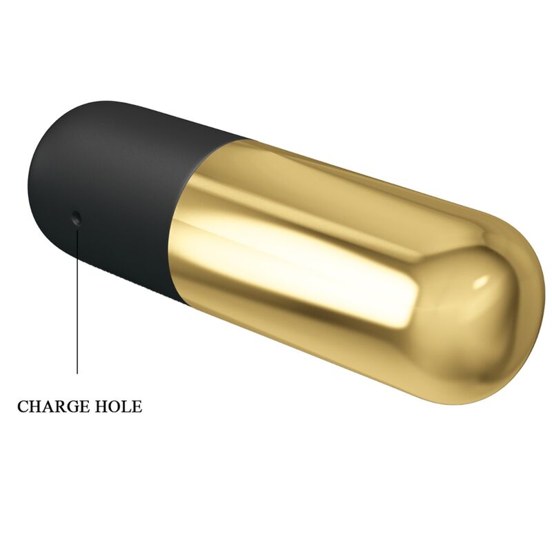 PRETTY LOVE BOTTOM Vibrateur Bullet Rechargeable Dor? — accessoires inclus