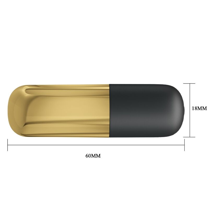 PRETTY LOVE BOTTOM Vibrateur Bullet Rechargeable Dor? — vue arrière
