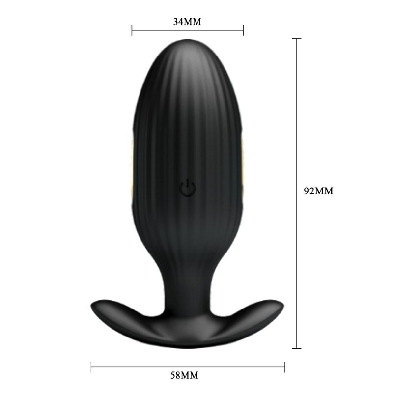 PRETTY LOVE BOTTOM PLUG ANAL CONTRÔLÉ PAR APPLICATION JEFFERSON NOIR — vue arrière