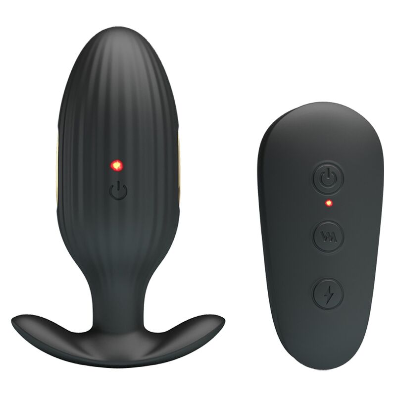 PRETTY LOVE BOTTOM VIBRATEUR ANAL RECHARGEABLE KELLY PLUG NOIR — accessoires inclus