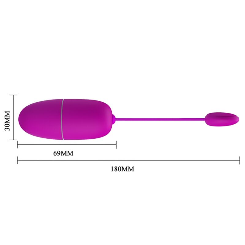 PRETTY LOVE BOTTOM Oeuf Vibrant Nymphe App Contrôlé Violet — accessoires inclus