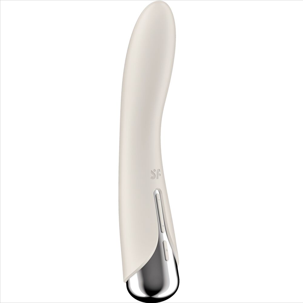 SATISFYER VIBRATOR VIBRATEUR ROTATEUR SPINNING VIBE 1 G-SPOT BEIGE - Aura Intime