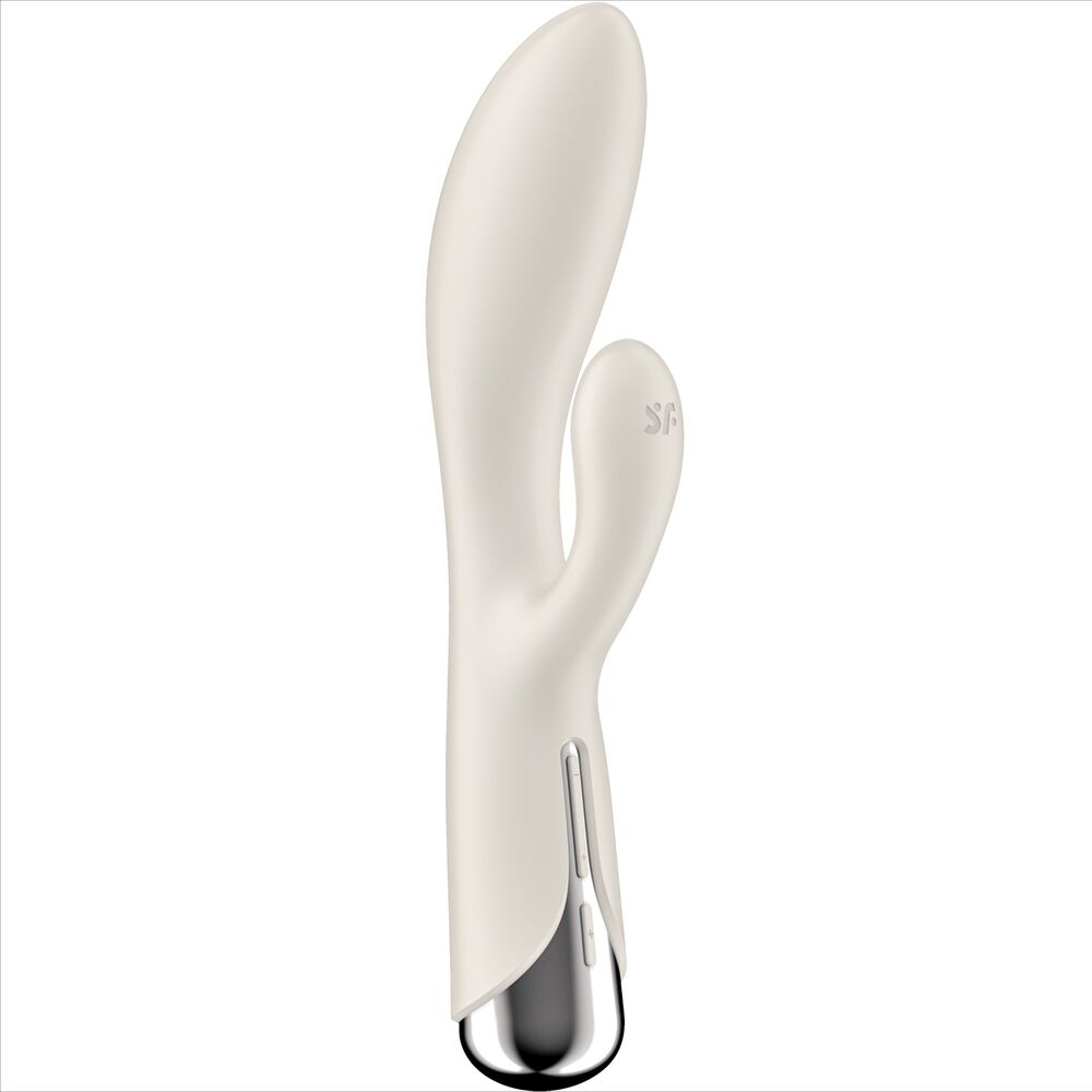 SATISFYER VIBRATOR Spinning Rabbit 1 Clitoris Stimulation Point G Beige - Aura Intime