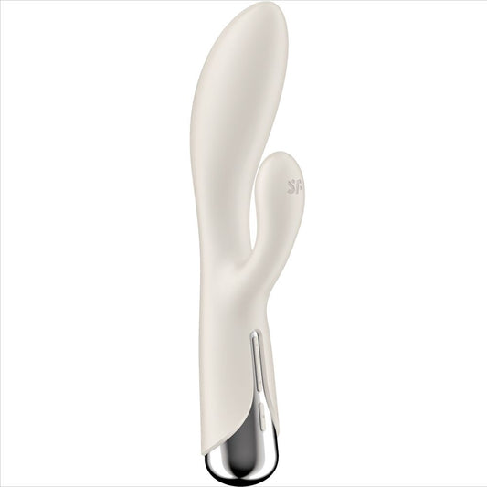 SATISFYER VIBRATOR Spinning Rabbit 1 Clitoris Stimulation Point G Beige - Aura Intime