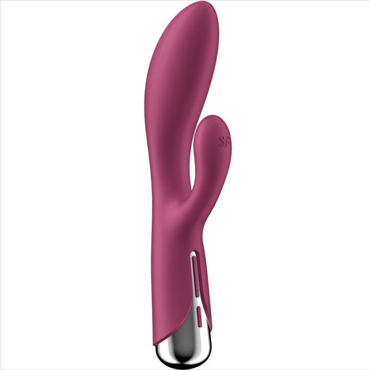 SATISFYER VIBRATOR Spinning Rabbit 1 Clitoris Stimulation Point G Rouge - Aura Intime
