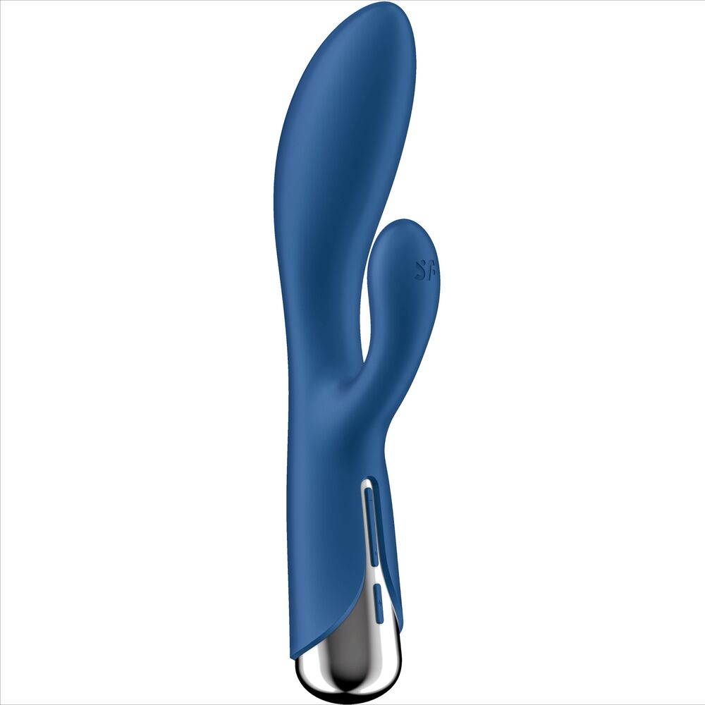 SATISFYER VIBRATOR Spinning Rabbit 1 Clitoris Stimulation Point G Bleu - Aura Intime