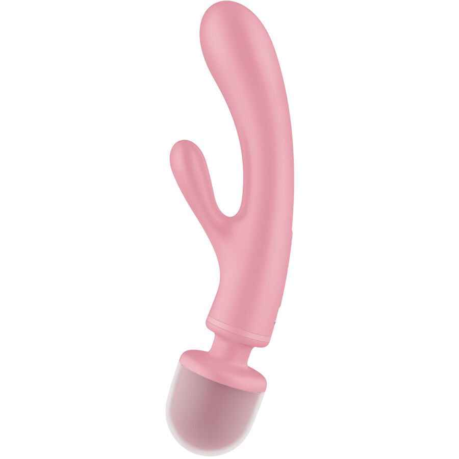 SATISFYER VIBRATOR Masseur Vibrateur Lapin Triple Lover Rose — vue alternative