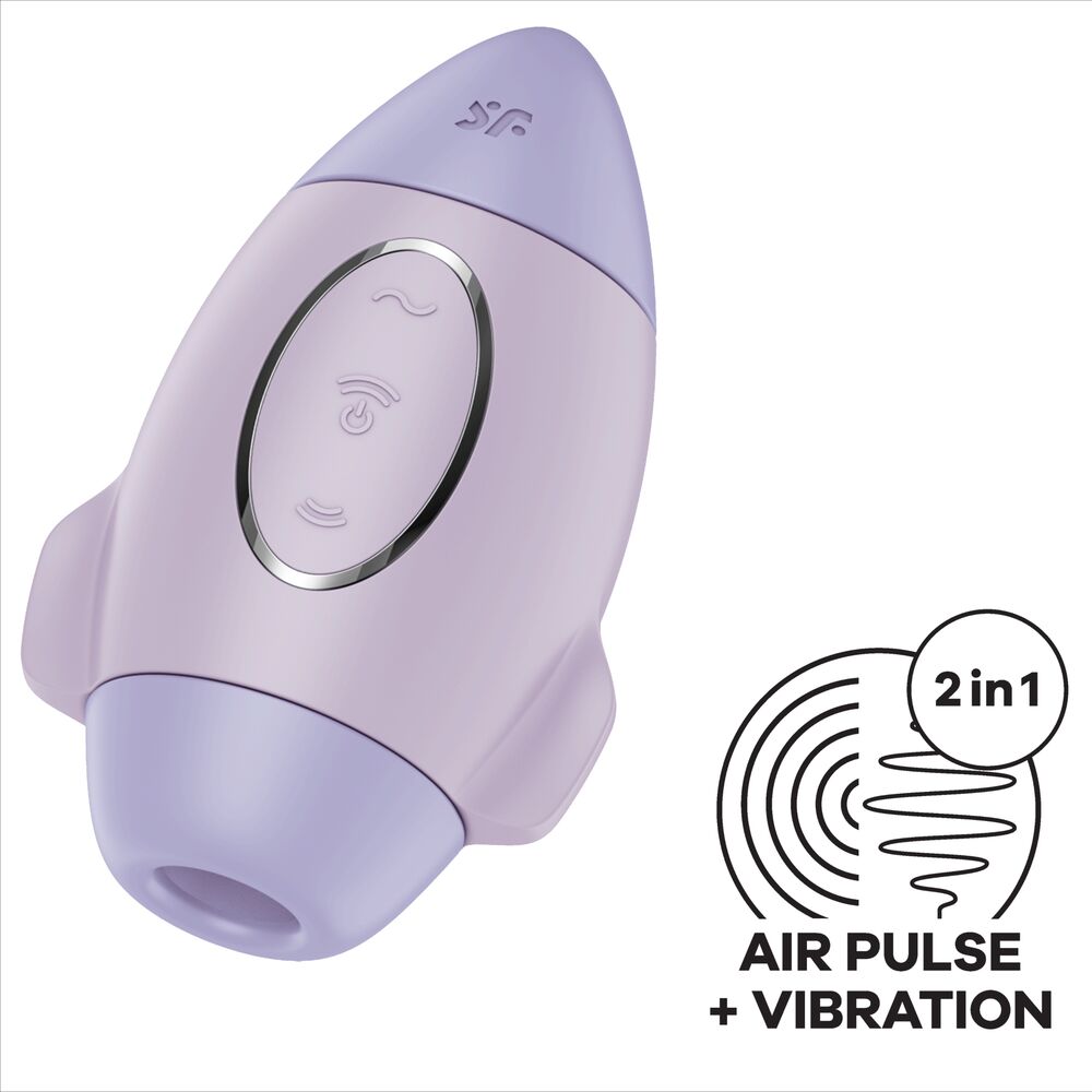 SATISFYER VIBRATOR Mission Control Petit Vibrateur Double Impulsion Lilas — vue arrière