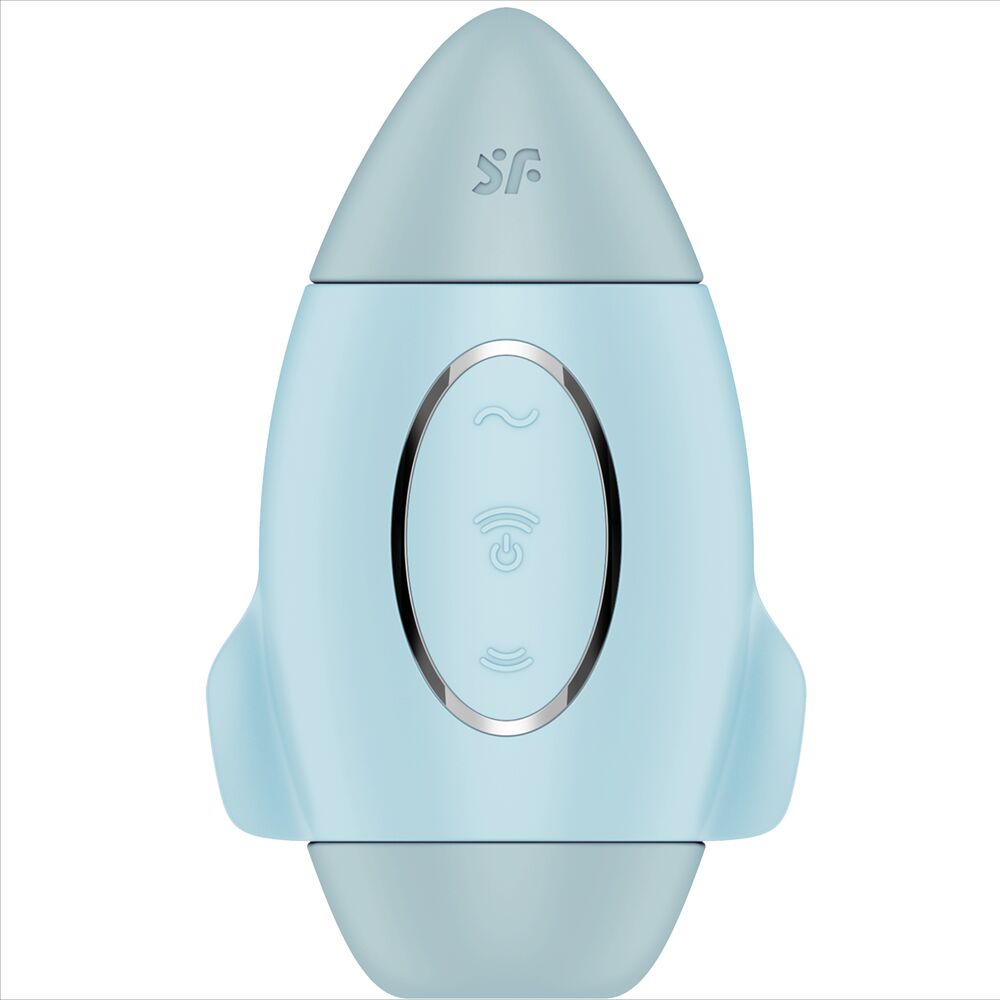 SATISFYER VIBRATOR Mission Control Bleu Petit Vibrateur Double Impulsion - Aura Intime