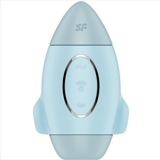 SATISFYER VIBRATOR Mission Control Bleu Petit Vibrateur Double Impulsion - Aura Intime