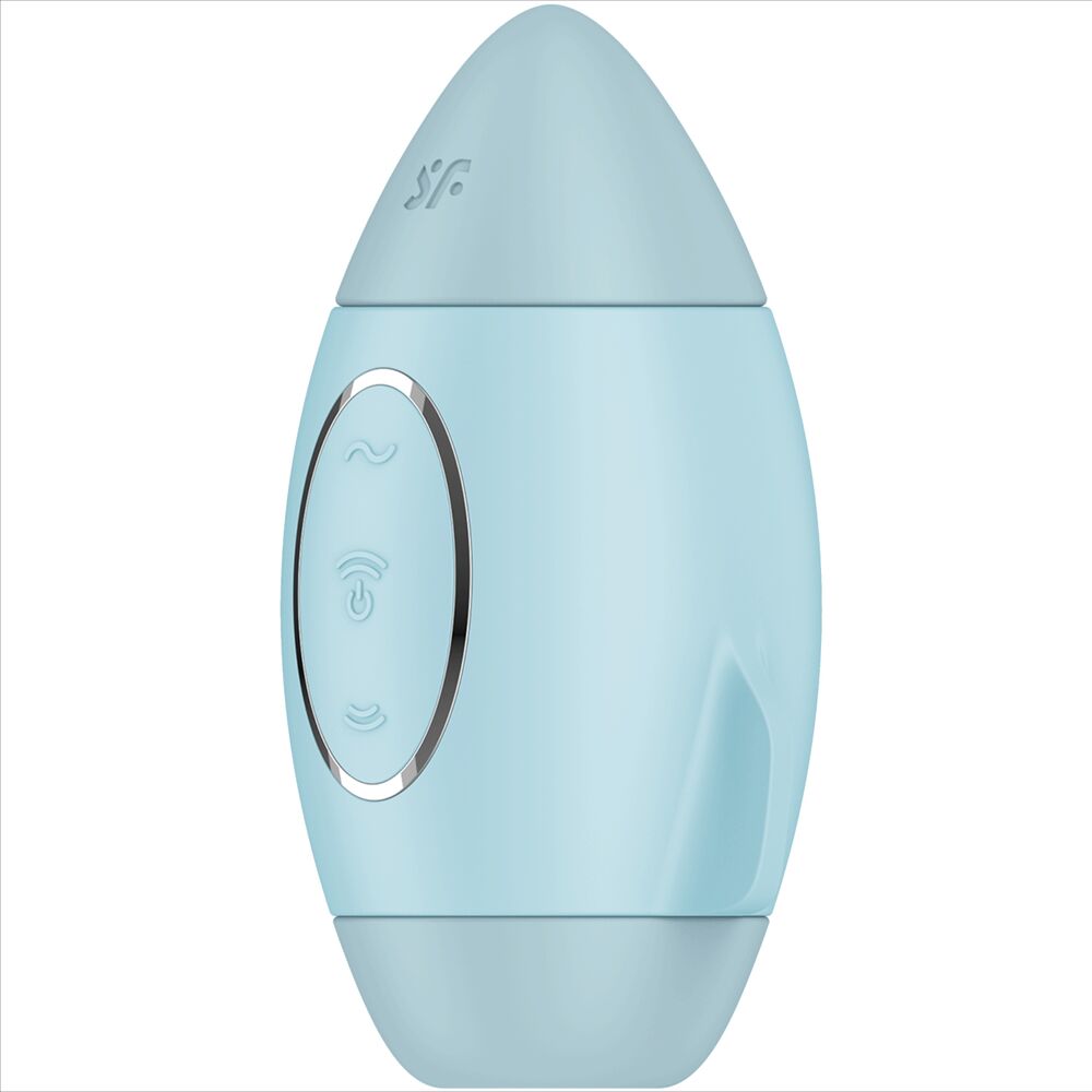 SATISFYER VIBRATOR Mission Control Bleu Petit Vibrateur Double Impulsion — vue alternative