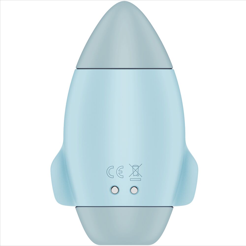 SATISFYER VIBRATOR Mission Control Bleu Petit Vibrateur Double Impulsion — vue arrière