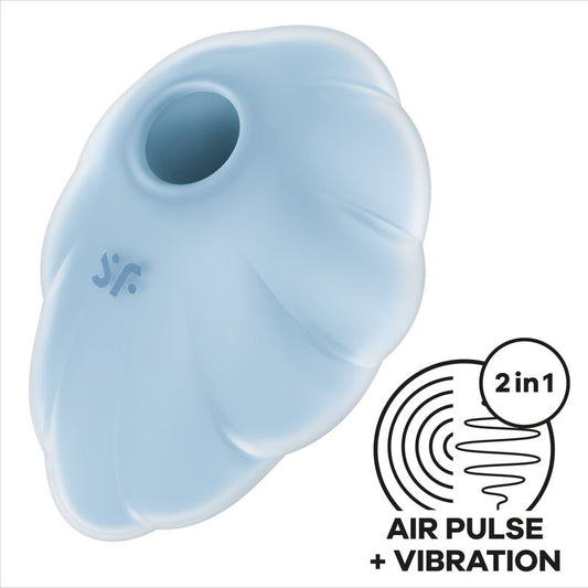 SATISFYER AIR PULSE Vibrateur Cloud Dancer Bleu Air Pulse - Aura Intime